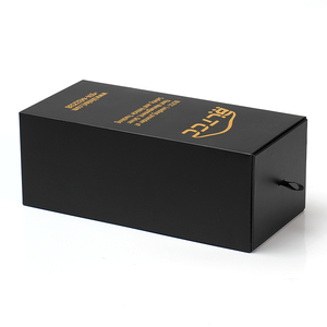 Custom Logo Recyclable Paper Drawer <b>Box</b> Black Rigid Cardboard <b>Empty</b> <b>Gift</b> <b>Box</b> - Product Image 2