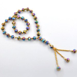 Cuentas <span class=keywords><strong>de</strong></span> <span class=keywords><strong>cristal</strong></span> para oración musulmana, abalorios <span class=keywords><strong>de</strong></span> 10mm para <span class=keywords><strong>Rosario</strong></span> islámico, tasbeeh, 33 cuentas, venta al por mayor - Product Image 4