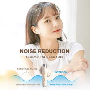 หูฟังไร้สาย Onikuma T18 สำหรับหูฟังแบบใส่ในหูขนาด 5.3 นิ้ว พร้อมระบบตัดเสียงรบกวน ENC แบบคู่ ไฟ LED แสดงสถานะแบตเตอรี่ กันน้ำระดับ IPX4 - Product Image 3