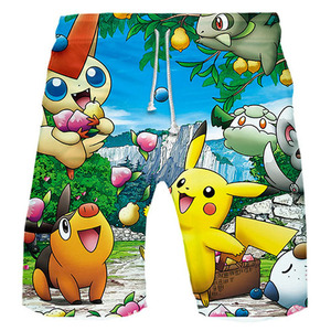 Shorts de Baño para Hombre y <span class=keywords><strong>Mujer</strong></span>, Diseño 3D de Pikachu, Estilo Harajuku, Pantalones Cortos Casuales, Shorts de Natación con Estampado de Pikachu - Product Image 2