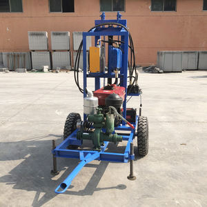 깊은 시추공 프로젝트를위한 휴대용 100m 150m 견인 휠 디젤 물 우물 드릴링 장비 기계 - Product Image 6