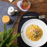 Nouveauté : Ensemble de sets de table en feutre antidérapant écologique au design personnalisé - Gris irrégulier, moderne, de qualité supérieure, pour table à manger et sous-main de bureau