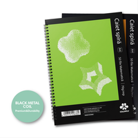 Carnet scolaire personnalisé A5 à spirale métallique, couverture rigide en kraft, 50 feuilles, impression en gros, prix d'usine
