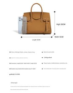 定制高品质真皮手提包奢华大容量时尚单肩包女式手提包 - Product Image 2