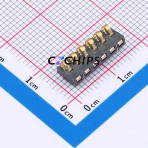 GT-BTP25006-0240A-010A Blade/Spring Contact Battery Connector SMD,P=2.5mm Connector Spring Contact Type 2.5mm 6P Vertical Mount - Product Image 1