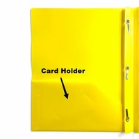 Porte-documents extra épais en PP imperméable, 4 pochettes, 3 anneaux métalliques, format lettre, emplacements pour cartes, pour l'école et le bureau