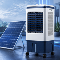 Ventilateur sur pied télécommandé 12 vitesses, réservoir de grande capacité 20L, refroidissement efficace longue durée, débit d'air élevé, refroidisseur d'air solaire