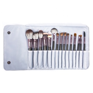 Brocha de maquillaje de pelo de cabra de marca privada de lujo de fábrica con gran descuento, 15 piezas, juego de brochas de maquillaje de pelo Natural súper suave profesional - Product Image 5