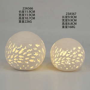 Venta caliente estatua de huevo de Pascua de cerámica personalizada Linda luz LED blanca para la decoración del hogar - Product Image 3