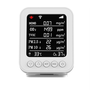 Portable Smart Air Quality Meter HCHO CO2 TVOC PM2.5 PM10 Sensor with WiFi Support and Alarm Function for IAQ Monitoring Car RV - Product Image 2