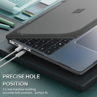 Pour ordinateur portable Microsoft 7 13.8 "2024 étui en plastique universel avec support sur la conception arrière