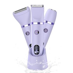 Épilateur électrique 3 en 1 pour femmes, tondeuse pour poils du pubis avec écran LED, kit de toilettage bikini sans fil - Product Image 1