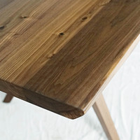 Table à manger en noyer Cuisine Bar Bureau Hôtel Live Edge Design Design ZheJiang