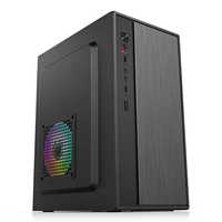 Wholesale Micro ATX PC Case with Side Window Mid Tower Desktop Chassis 2 Cooling Fans SPCC Steel Computer Cabinet