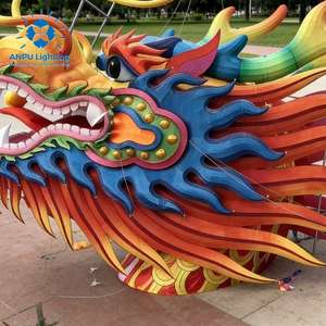 Anpu Lighting - Linterna Gigante con Motivo <span class=keywords><strong>de</strong></span> Cabeza <span class=keywords><strong>de</strong></span> Dragón Chino Colorido, Luz Decorativa <span class=keywords><strong>para</strong></span> Exteriores, Impermeable, <span class=keywords><strong>para</strong></span> Paisajes, Navidad, Halloween y Festivales - Product Image 2