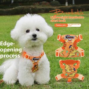 Set tali kekang anjing mewah, aksesori latihan luar ruangan <span class=keywords><strong>Bulldog</strong></span> Perancis pola cetak untuk anjing kecil - Product Image 4