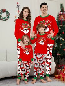 Conjunto de Pijamas Navideños de Manga Larga para Padres e Hijos para Invierno con Estampado de Papá <span class=keywords><strong>Noel</strong></span> de Dibujos Animados - Product Image 2