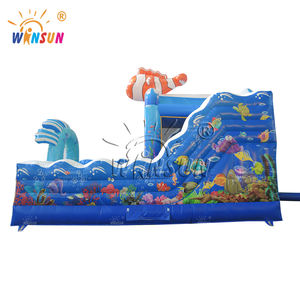 Château gonflable commercial WINSUN sur le thème de l'océan, pour enfants, avec toboggan aquatique, trampoline, château gonflable, trampoline pour enfants - Product Image 6