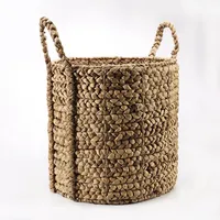 Nouvelle Arrivée Paniers Tressés Vintage en Osier et Jonc de Mer du Vietnam, Boîtes et Bacs de Rangement, Porte-vêtements au Design Spécial