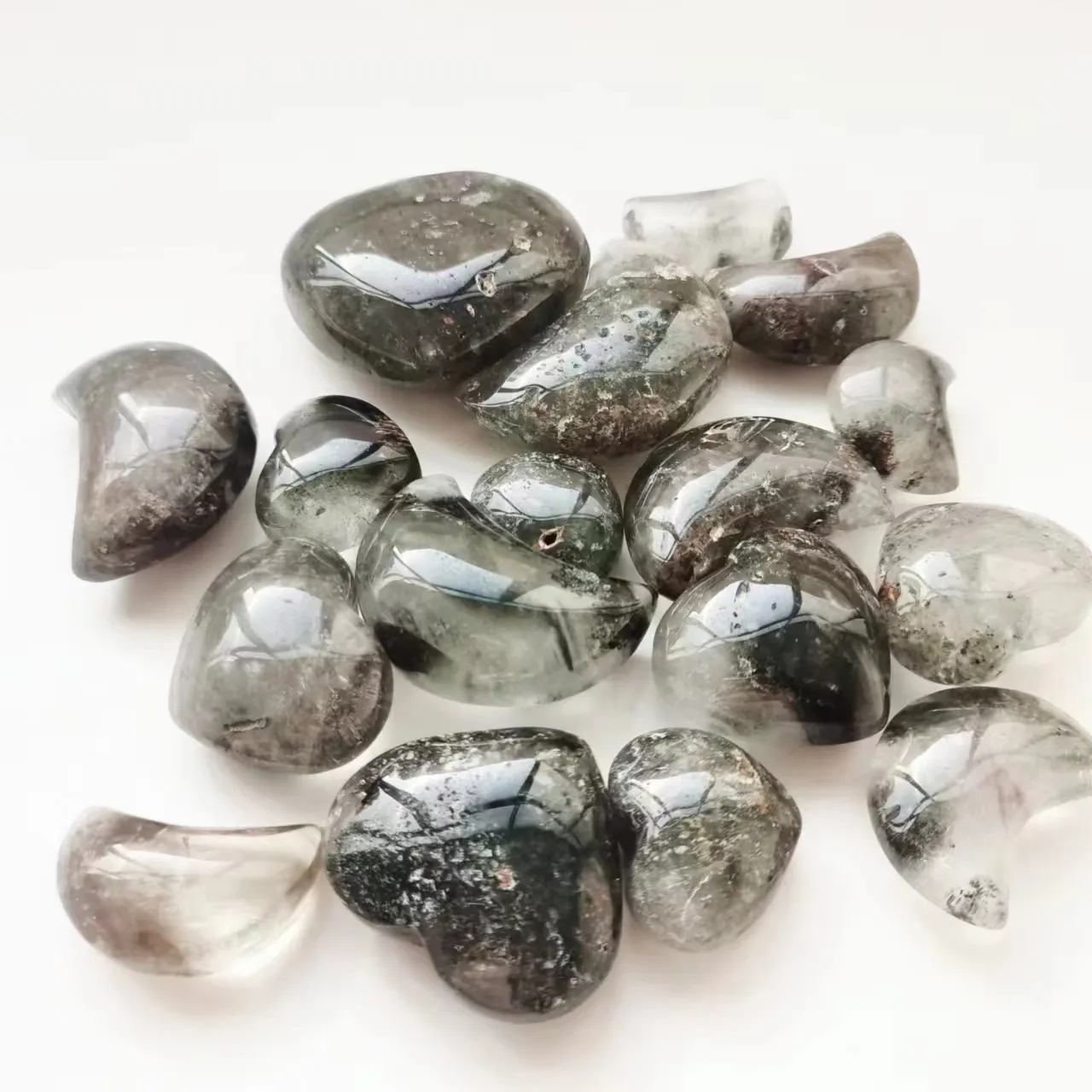 Wholesale High Quality Healing Stone Nature Crystal Garden Quartz Hearts Moon For Sale