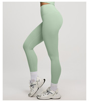 Pantalon de yoga sport taille haute effet push-up, gainant ventre plat, en Spandex/Polyester haute élasticité, longueur intégrale, design uni