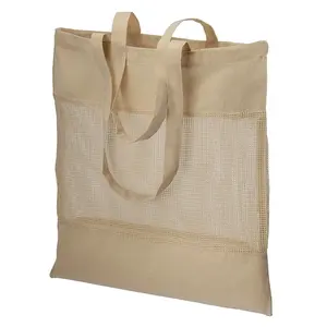 Borsa shopper in rete di cotone, merchandising sostenibile - Product Image 1