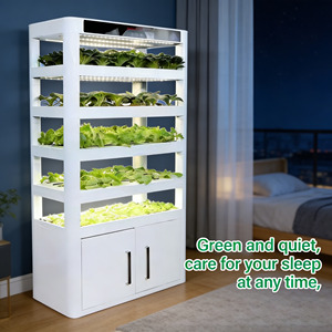 Machine <span class=keywords><strong>de</strong></span> germination intelligente Elite 220W, 400 sites <span class=keywords><strong>de</strong></span> culture, irrigation par flux et reflux, 20 lumières LED, structure en acier au carbone, pour pépinière moderne - Product Image 3