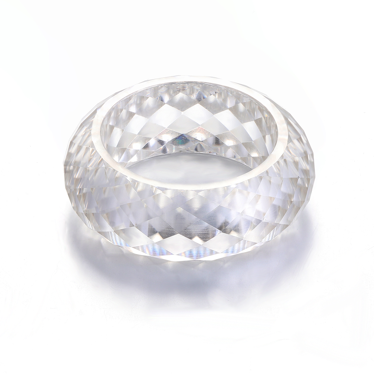 anillo de diamantes moissanita blanco