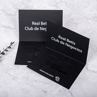 Enveloppes en carton noires personnalisées avec logo UV mini cartes de visite couverture de carte de crédit cadeau avec doublure en éponge estampage de feuille d'or