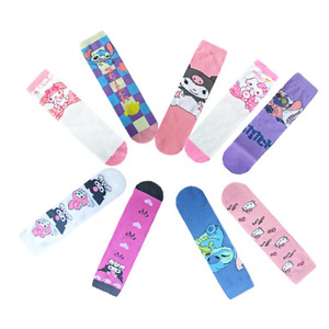 WZ217 calcetines de estrella de Anime de algodón para mujer, calcetines de punto de Kulomi Kitty Cat Factory Design Four Seasons Crew - Product Image 4
