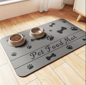 Tappetino per animali domestici personalizzabile Premium in gomma antiscivolo morbida e resistente facile da pulire e <span class=keywords><strong>lavabile</strong></span> per stuoia di alimentazione per animali domestici - Product Image 1