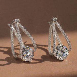 Orecchini in Stile Francese con Zirconia Cubica per Donne, Gioielli Eleganti e Romantici alla Moda - Product Image 2