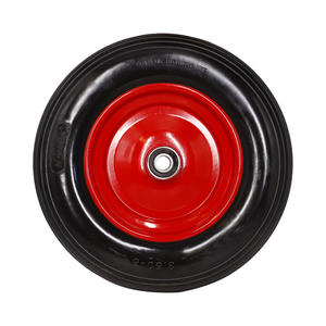 Jante en plastique/métal pneu sans chambre à air solide 3.50-8 roues en mousse PU pour chariot chariot <span class=keywords><strong>brouette</strong></span> avec roulement - Product Image 3