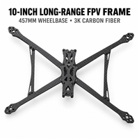 Châssis de drone FPV APEX HD 10 pouces, empattement 457 mm, type H, fibre de carbone, support FC 20x20 30x30, support moteur 16x16 19x19, CE/FCC