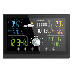 Estação meteorológica doméstica <span class=keywords><strong>digital</strong></span> sem fio Display <span class=keywords><strong>LCD</strong></span> USB Sensor plástico higrômetro termômetro ar logger bateria interior - Product Image 5