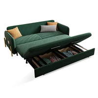 Sofá futón multifunción convertible moderno, muebles de cama extraíbles, sofá cama plegable con almacenamiento