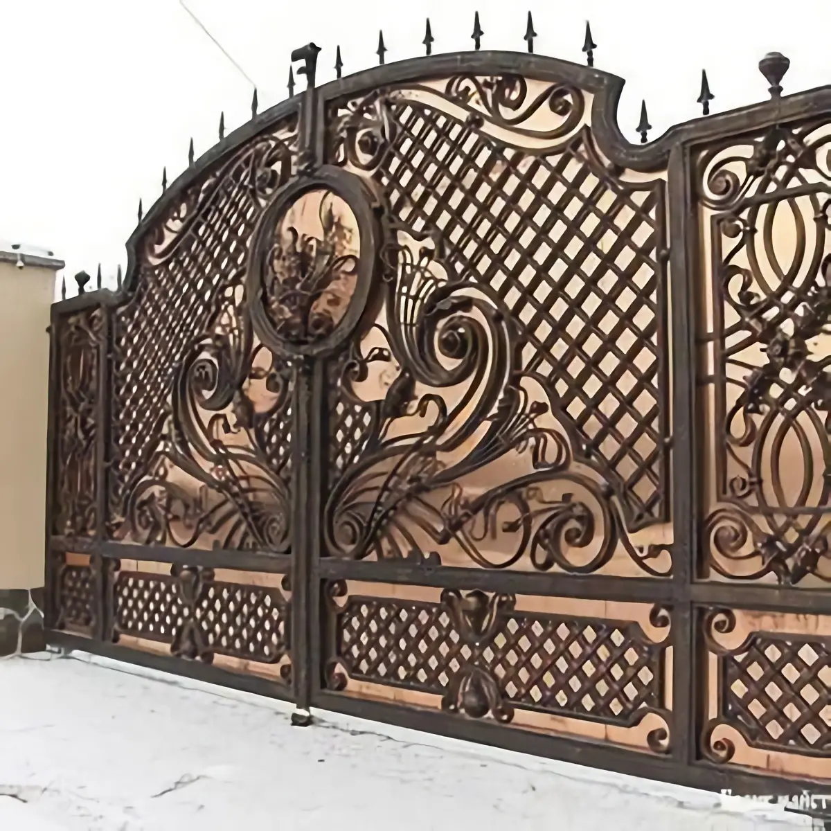 Modelos de alta calidad Puertas de hierro forjado Puerta principal doble Puerta de hierro exterior Precio