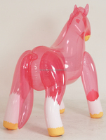 Caballo Inflable de PVC Transparente Rosa Personalizado al por Mayor de Fábrica para Venta