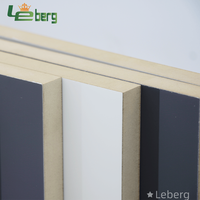 Panneau PET 1220*2440 18mm Noir Blanc Super Mat Brillant PET MDF pour Meubles