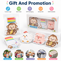 Fournitures scolaires OEM, notes autocollantes en forme d'animaux, notes autocollantes portables en forme d'animaux, fabricant d'origine