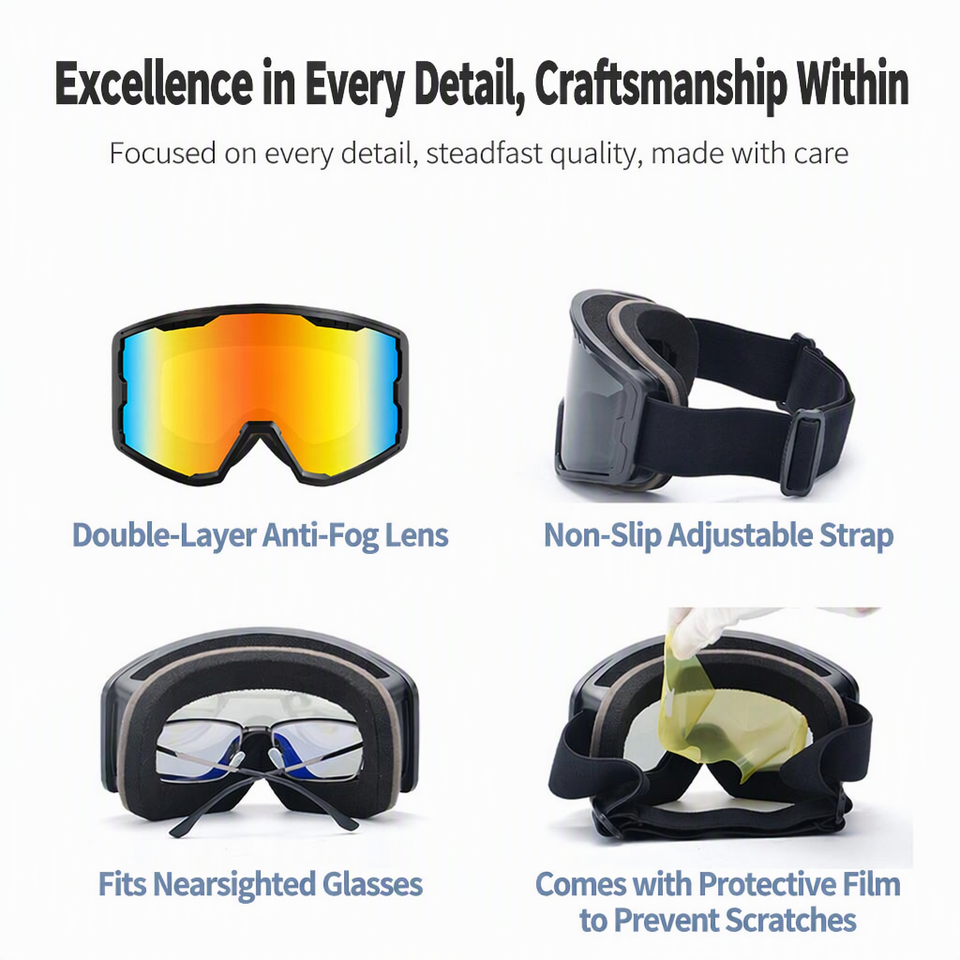 Wholesale Ski Goggles Double-Layer Anti-Fog PC Material Model Outdoor ...