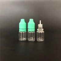 Flacons compte-gouttes carrés translucides noirs en PET de 5 ml et 10 ml pour médicaments liquides avec bouchon à vis sécurité enfant et impression sérigraphiée