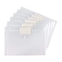 Porte-documents en plastique Transparent de format A4 coloré enveloppes sacs de fichiers avec fermeture