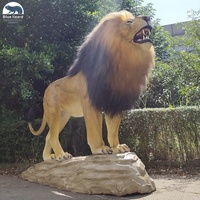 Modèle d'animal réaliste grandeur nature, animatronique, simulation d'animal télécommandé, lion à vendre