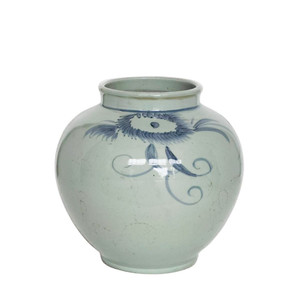 Jarrón de Porcelana Art Deco <span class=keywords><strong>con</strong></span> Diseño de Girasol Pintado a Mano en Color Celadón, Ecológico, Resistente a Altas Temperaturas, Decoración para el Hogar - Product Image 5