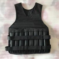 Gilet lesté unisexe réglable en tissu Oxford pour entraînement aérobie et fitness, sac de sable lesté portable avec bandes réfléchissantes