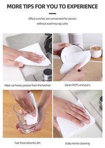 Toalla de cocina <span class=keywords><strong>lavable</strong></span> desechable con absorción de aceite y agua, <span class=keywords><strong>papel</strong></span> de cocina de etiqueta privada, fuerte y grueso, precio de fábrica - Product Image 6