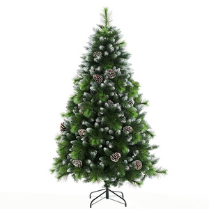 Künstliche Tannenzapfen Beflockter Luxuriöser Edler Hochwertiger Umweltfreundlicher Funkelnder Weihnachtsbaum mit LED-Lichtern Exportiert - Product Image 5