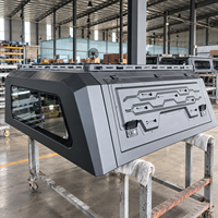 Capot de camion en aluminium pour pick-up avec portes latérales à ailes de mouette et éclairage LED