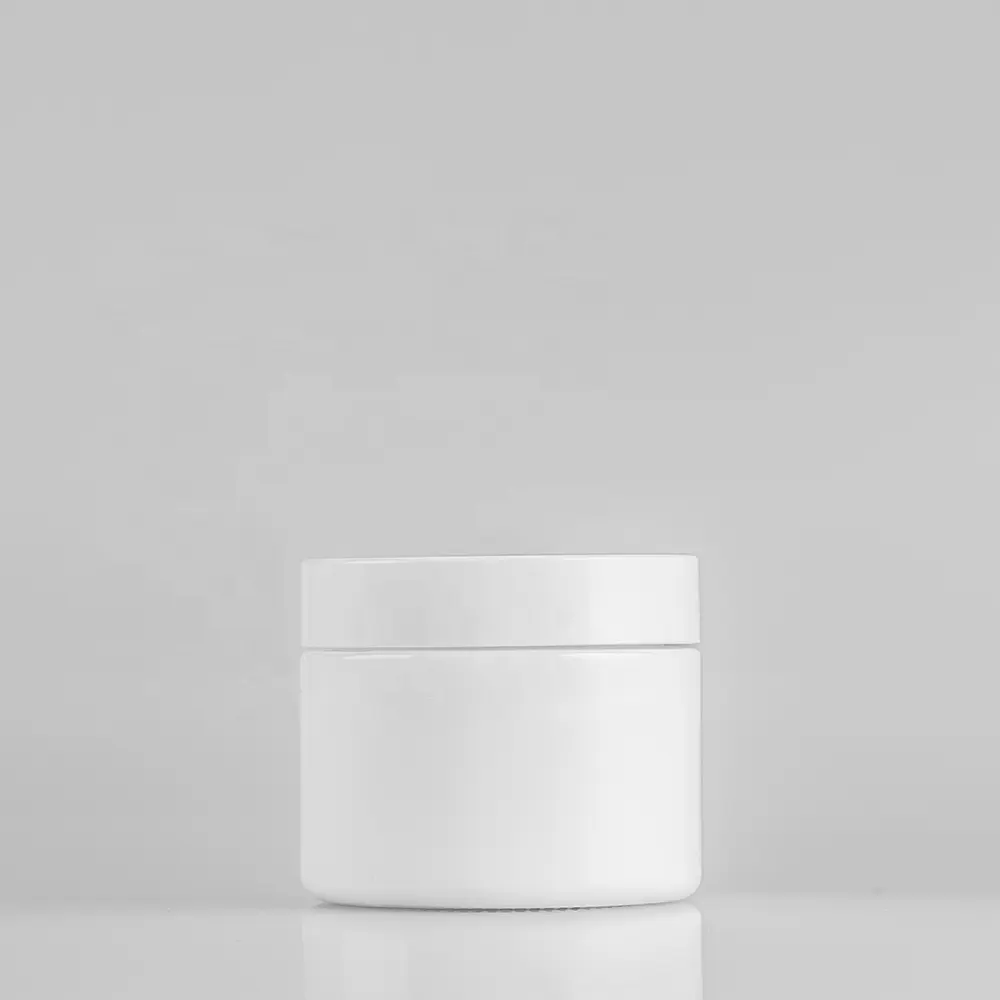 100 г круглая белая Опаловая стеклянная банка для крема, косметика с пластиковыми крышками